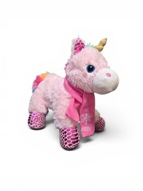 PetSmart Wish Unicorn Collectible Plush Toy Pink Squeaky Pet Toy 13”
